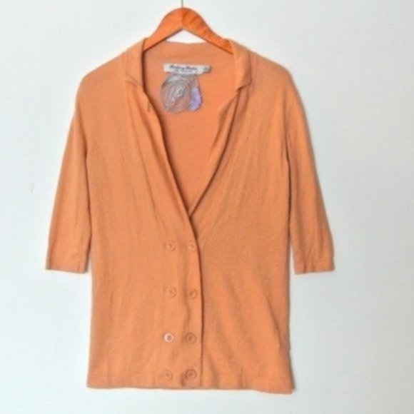Twelve By Twelve Light Orange Long‎ Cardigan S - Picture 2 of 8